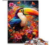 Puzzle per adulti, 1000 pezzi, a forma di tucano, per attività di unione familiare, regalo per la casa, gioco di ruolo per famiglie (dimensioni 50x75cm)