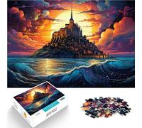Puzzle per adulti, 1000 pezzi, abbazia di Mont Saint, giochi educativi per la casa, puzzle 50 x 75 cm, intera famiglia