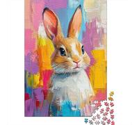 Puzzle Per Adulti 1000 Pezzi Abstract Rabbit Art Print Puzzle Per Adolescenti Giocattoli Antistress Sfida Difficile Regali Unici Per Compleanno 38x26cm/1000pcs