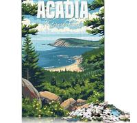 Puzzle per adulti 1000 pezzi Acadia National Park Puzzle gioco di puzzle in legno per adolescenti e divertenti giochi di puzzle 1000 pezzi (75x50 cm)