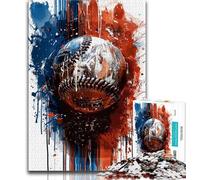 Puzzle per adulti 1000 pezzi acquerello baseball per adulti attività divertenti per la famiglia a casa regalo di compleanno regali di viaggio 75x50cm