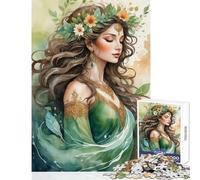 Puzzle per adulti,1000 pezzi,acquerello,ninfa della foresta,decorazione per la casa,giocattoli,idee regalo,gioco rompicapo,migliora l'amore tra coppie,dimensioni 38x26cm