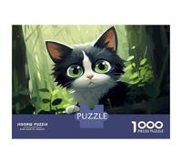 Puzzle Per Adulti 1000 Pezzi Adorable Tuxedo Kitten in Forest Puzzle Per Adolescenti Giocattolo Decorazione Da Parete Decorazione Da Parete Regali Per Amici E Familiari 52x38cm/1000pcs