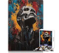 Puzzle per adulti 1000 pezzi Agonia e risveglio Opera d'arte espressionista contemporanea Giocattolo Gioco intellettuale Regali per donne Regalo di compleanno Dimensioni 50x75cm