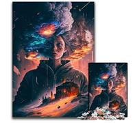 Puzzle per adulti 1000 pezzi Ai confini del mondo Puzzle in legno per adulti, Halloween, Pasqua, Capodanno 50x75CM/19,68x29,52 pollici