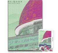 Puzzle per adulti 1000 pezzi Al Quds Palestina Design Giochi rilassanti Sfida difficile Regalo per compleanni Dimensioni 38x26cm