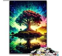 Puzzle per adulti 1000 pezzi Albero Cosmico della Vita in legno, regalo perfetto per bambini dai 14 anni in su, 50x75cm, rompicapo stimolante, giocattolo rilassante per adolescenti