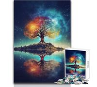 Puzzle per adulti 1000 pezzi Albero della vita cosmico Giocattolo Gioco intellettuale Decorazione artistica per la casa Regalo per compleanni Dimensioni 38x52cm