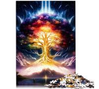 Puzzle per adulti 1000 pezzi Albero della Vita Cosmico Puzzle Difficile 26x38 cm con Poster Assortito e Foglio di Domande per Adolescenti dai 14 anni in su