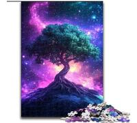 Puzzle per adulti 1000 pezzi Albero della vita della galassia Puzzle in cartone dimensioni 26x38cm Ideale per gli innamorati, perfetto regalo di Natale, Capodanno, San Valentino