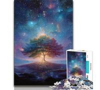 Puzzle per adulti 1000 pezzi Albero della vita, modello da assemblare, con poster abbinato e foglio di quiz per età dai 14 anni in su 38x26cm