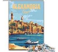 Puzzle per adulti 1000 pezzi Alessandria d'Egitto, aiuta il cervello a esercitare giocattoli avvincenti per coltivare la pazienza Decorazione perfetta 26x38cm
