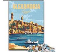 Puzzle per adulti 1000 pezzi Alessandria d'Egitto Difficile da completare ma divertente e umoristico Decorazioni per la casa e regali unici (38x52cm) 1000 pezzi