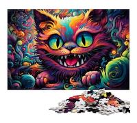Puzzle per adulti 1000 pezzi Alice Cat The Jigsaw Puzzle con poster abbinato e foglio di quiz 1000 pezzi (75x50 cm)