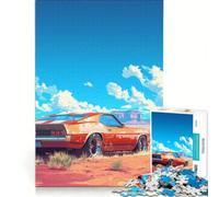 Puzzle per adulti 1000 pezzi American Dream Car, giochi divertenti, rilassanti e stimolanti per la mente, per rafforzare l'amore di coppia 38x26cm