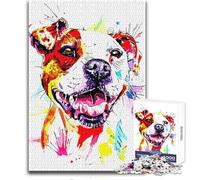 Puzzle per adulti 1000 pezzi American Pitbull Terrier gioco educativo ma divertente e umoristico giocattoli antistress dimensioni 38x52cm