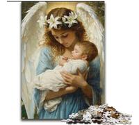Puzzle per adulti 1000 pezzi Angelo che tiene in braccio un bambino Aiuta il cervello a esercitare Giocattoli avvincenti per coltivare la pazienza Decorazione da parete (dimensioni 50x75cm)
