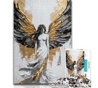 Puzzle per adulti 1000 pezzi Angelo dorato, giocattoli educativi per l'apprendimento, giochi per famiglie, adatti per la decorazione della scrivania, 75x50cm