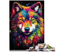 Puzzle per adulti 1000 pezzi Animale Lupo Attività familiare Puzzle Sfida di intelligenza cerebrale Giocattoli avvincenti 26x38cm