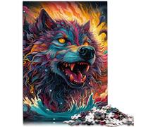 Puzzle per adulti 1000 pezzi Animale Lupo Concorso di Velocità a Mano 26x38cm Compleanno unico e Regali per Adolescente Età 14 Anni e Più