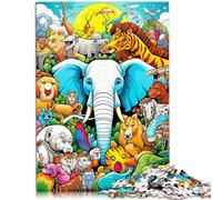 Puzzle per adulti 1000 pezzi animali africani difficili e impegnativi 26 x 38 cm con poster e quiz abbinati per adolescenti dai 14 anni in su