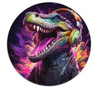Puzzle per adulti, 1000 pezzi, animali, coccodrilli del Nilo, puzzle rotondo, perfetto per adolescenti e famiglie, compleanni (67,5x67,5 cm)