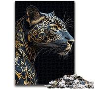 Puzzle per adulti 1000 pezzi Animali Leopardo Giocattoli educativi per l'apprendimento Giochi per famiglie Adatto per la decorazione del desktop 50X75CM