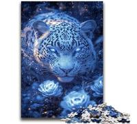 Puzzle per adulti 1000 pezzi Animali Leopardo Giocattoli educativi per l'apprendimento Giochi per famiglie Adatto per la decorazione del desktop 26X38CM