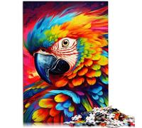Puzzle per adulti 1000 pezzi animali uccelli pappagalli gioco di riflessione con poster corrispondente e scheda di domande per adolescenti dai 14 anni e oltre 50x70cm