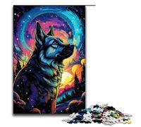 Puzzle per adulti 1000 pezzi Anime Lupo al chiaro di luna Puzzle Gioco Giocattoli Divertenti 75x50cm