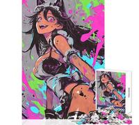Puzzle per adulti 1000 pezzi Anime Maid con orecchie da gatto Decorazione per la casa Giocattoli Regalo per compleanni Giochi per famiglie Attività divertenti a casa Dimensioni 38x26cm