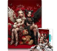 Puzzle per adulti 1000 pezzi Anime Ragazza cattiva Adolescente Puzzle antistress Staycation Kill Time Decorazione per la casa Giocattoli 26x38cm