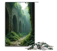 Puzzle per adulti 1000 pezzi Antiche mura della città ricoperte di viti Puzzle in legno per famiglie Gioco educativo Sfida Giocattolo 1000 pezzi (75x50 cm)