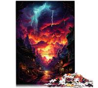 Puzzle per adulti 1000 pezzi Apocalisse distopico motivo assemblaggio con poster corrispondente e foglio di domande per adolescenti dai 14 anni e oltre 50 x 70 cm