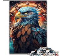 Puzzle per adulti 1000 pezzi Aquila colorata in legno, adatto per compleanni, Halloween, Ringraziamento, Pasqua 50x75cm Festa di compleanno per uomini e donne