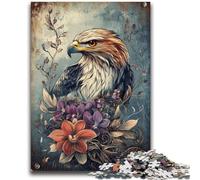 Puzzle per adulti 1000 pezzi Aquila di fiori, adatto per età 14 e oltre Giochi educativi per la casa Giocattoli fai da te Opere d'arte Regalo 50X75CM