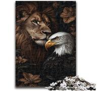 Puzzle per adulti 1000 pezzi Aquila e leone aiutano il cervello a esercitare Giocattoli avvincenti per coltivare la pazienza Un'opera d'arte 50x75cm