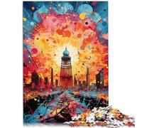 Puzzle per adulti 1000 pezzi Architettura Attività familiare Puzzle Adatto per la decorazione dell'ufficio 19,7 "x 29,5" per adolescenti età 14 anni e più