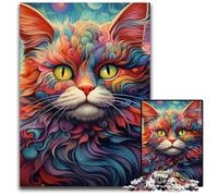 Puzzle per adulti 1000 pezzi Art Cat Puzzle impossibili per adulti Ideale per divertimento in famiglia, relax e regali per le feste 50x75CM/19,68x29,52 pollici