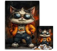 Puzzle per adulti 1000 pezzi Art Cat Puzzle in legno per 14+ Difficili da completare ma divertenti e umoristici Regalo di compleanno 50X75CM