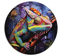Puzzle per adulti 1000 pezzi Art Chameleon, gioco interattivo per famiglie, decorazione fai da te per la casa, sfida per la mente (67,5x67,5 cm)