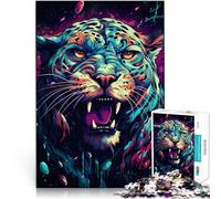 Puzzle per adulti 1000 pezzi Art Leopard Family Fun Puzzle 26 x 38 cm per è ideale come regalo per tutta la famiglia per adolescenti dai 14 anni in su