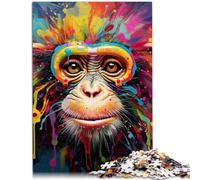 Puzzle per adulti 1000 pezzi Art Monkey antistress sfida difficile adatto per adolescenti dai 14 anni in su, 26 x 38 cm