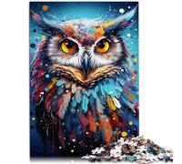 Puzzle per adulti 1000 pezzi Art Owl Family Fun Jigsaws Family Game Stress Reliever Difficult Challenge Puzzle 38 x 52 cm