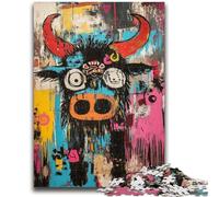 Puzzle per adulti 1000 pezzi Arte astratta Bisonte 1000 pezzi per adolescenti, per gioco educativo Sfida Giocattolo Regalo di compleanno, Regali, Arte murale (50x75cm)