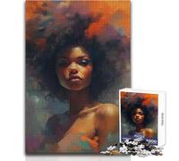 Puzzle per adulti 1000 pezzi Arte astratta di una donna afro Giochi rilassanti Sfida difficile Regalo per compleanni Dimensioni 50x75cm