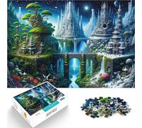 puzzle per adulti 1000 pezzi Arte del paesaggio mondiale incantato Fatto di carta，Adatto a partire dai 14 anni gioco di sfida unico ottimo regalo di Natale。misurare：26x38cm/10.24 x 14.96pollice