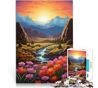 puzzle per adulti 1000 pezzi Arte delle montagne primaverili Fatto di legno,da 14 anni in su Interazione genitore-figlio Regalo di compleanno, regali, arte murale。misurare:50x75cm