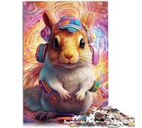 Puzzle per adulti, 1000 pezzi, arte dolce scoiattolo, decorazione per la casa, giocattolo puzzle, 26 x 38 cm, regalo per amici e familiari per 14 anni