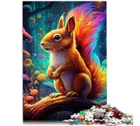 Puzzle per adulti, 1000 pezzi, arte dolce scoiattolo, giochi educativi per la casa, giocattolo fai da te, adatto per coppie e adolescenti dai 14 anni, 26 x 38 cm